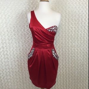 Red one shoulder dress.. ACCEPTING BEST OFFER!